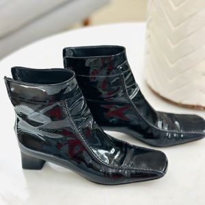 Black Patent Ankle Bootie